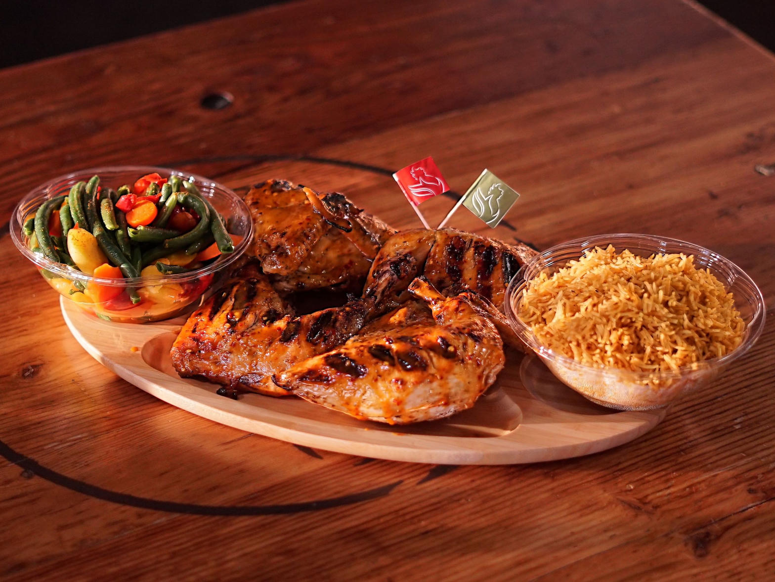 Mozambik peri-peri chicken and sides